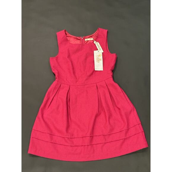 Anthropologie Tulle NEW Dress Women’s Size L Wool Blend Red Burgundy - Picture 4 of 11